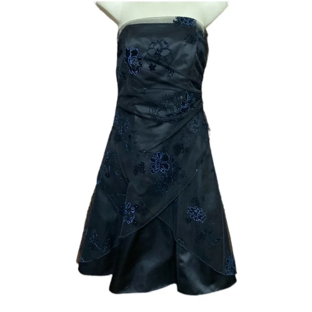 Onyx Nite Strapless Formal Dress Black Size 6 - Picture 6 of 14